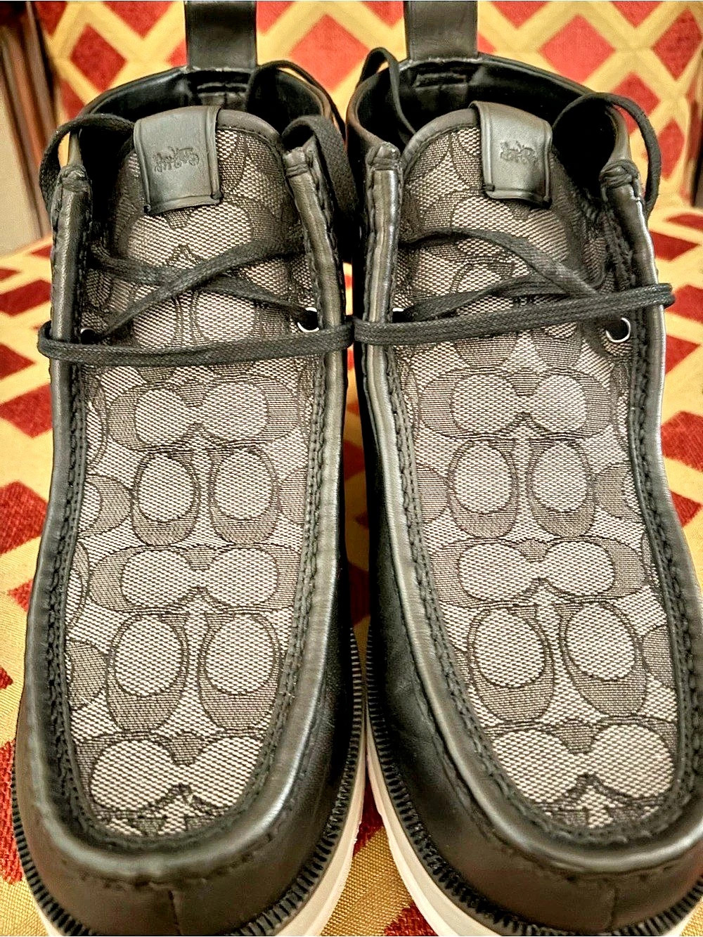 Coach Signature Chukka Boot Black & White US 7.5 D
